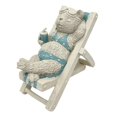 thumbnail image 2 of Figura de animal de resina, pequeña escultura, animal realista en silla de descanso, estatua oso azul, 2 of 9