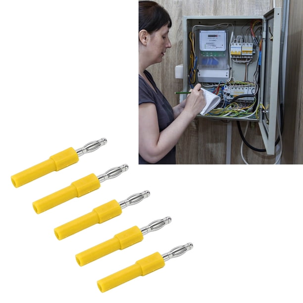 Enchufe 5 Uds Adaptador De enchufe Tipo Banana De 4mm Conectividad Fuerte Buena Conductividad Conector Tipo Banana De Conversión De 4mm A 2mm