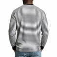 thumbnail image 6 of Enjoytime Striped Long Sleeve Shirts for Men Fall Stretch Button Lightweight Work Casual Workout T-Shirt, 6 of 8