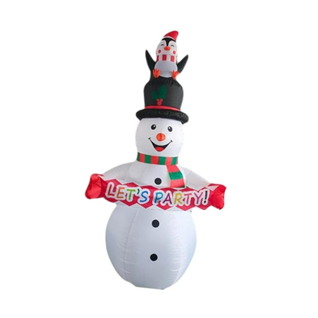 Muñeco de nieve inflable de Navidad, accesorios de hombre de nieve, inflables de Navidad, decoración navideña para vacaciones, jardín, fiesta, césped Muñeco de nieve de 24 m. Macarena Muñeco de nieve inflable