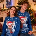 thumbnail image 2 of Tumao Christmas Sweatshirt Funny Christmas Jumpers Reindeer Graphic Long Sleeve Sweatshirt Unisex Pullover Causal Crewneck Sweat Tops for Women/Men, 2 of 8