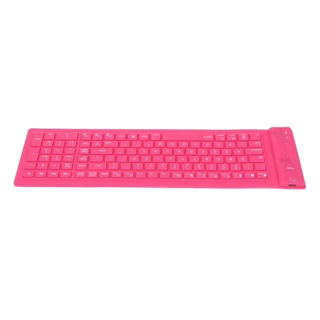 Foldable Silicone Silent Keyboard, Silicone Keyboard,108 Key Portable Soft Rubber Lightweight Waterproof Rollup Keyboard for Laptop PC Computer Travel Office Home
