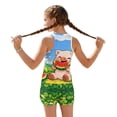 thumbnail image 2 of Psesaysky Cartoon Pig Watermelon Girls Tankini Swimsuit 2 Piece Bathing Suits for Girls Round Neck Swim Tank Top and Drawstring Bottoms for 6-15Y, 2 of 7
