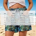 thumbnail image 2 of Yievot Beach Shorts for Women Graphic Print Drawstring Elastic Waist Summer Vacation Casual Shorts with Pockets, 2 of 5