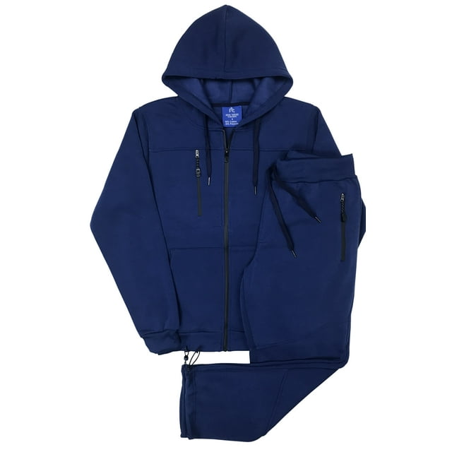 Mens Tech Jogging suit Sweat Jacket Sweatpants Fleece Sweatsuit Outfit