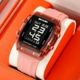 thumbnail image 3 of Fashion Women's Men's Digital Watch Tonneau Case Multifunctional Unisex Large Face Outdoor Sport Waterproof LED Casual Wrist Watch with Dual Time Alarm, 3 of 9