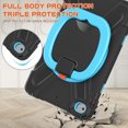thumbnail image 7 of For iPad Mini 5/4 Generation 7.9 inch Case, 360 Rotatable Handle Stand, Shoulder Strap, Drop-Proof Design, Black Blue, 7 of 7