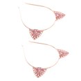 thumbnail image 4 of 2 diademas con orejas de gato y diamantes de imitación de colores, cómodas para fiestas y festividades, accesorios para el cabello antideslizantes y ligeros para mujer., 4 of 6