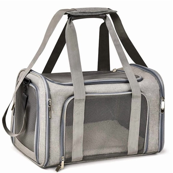 Airline Approved Pet Carrier for Cats & Dogs – Foldable Dog Bag with Soft Mat, Breathable Mesh Windows, Travel-Ready Cat Carrier