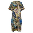 thumbnail image 4 of Vestido holgado con bolsillos para mujer Vestido de playa vestidos de fiesta las estaciones cambiantes de Klimt, 4 of 6