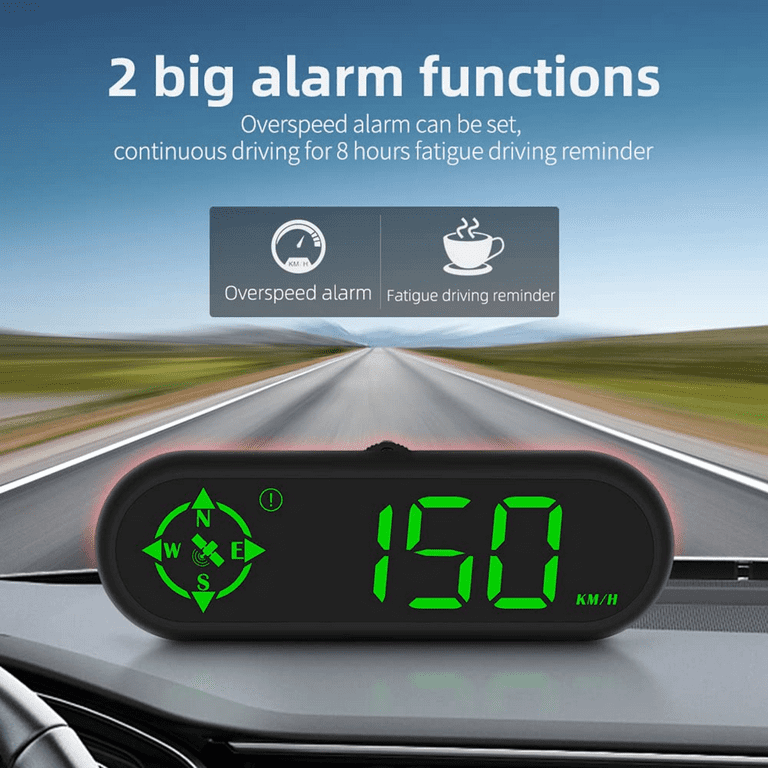 Digital Car GPS Speedometer, Car HUD with Speed , Compass Driving