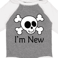 thumbnail image 4 of Inktastic I'm New Cute Skull Baby Boys or Girls Long Sleeve Baby Bodysuit, 4 of 5