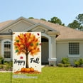thumbnail image 2 of JOOCAR Happy Fall Linen Garden Flag with Pumpkin and Tree Design for Fall Autumn Home Outdoor Garden Yard Door Decor 12x18 inch, 2 of 5