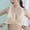 Beige, variant on Jacenvly Bralettes for Women Plus Size Solid Loose Leisure Women Bras Women'S Front Buckle Underwear Gathered Bra Small Breast Large Tank Top Underwear Beige