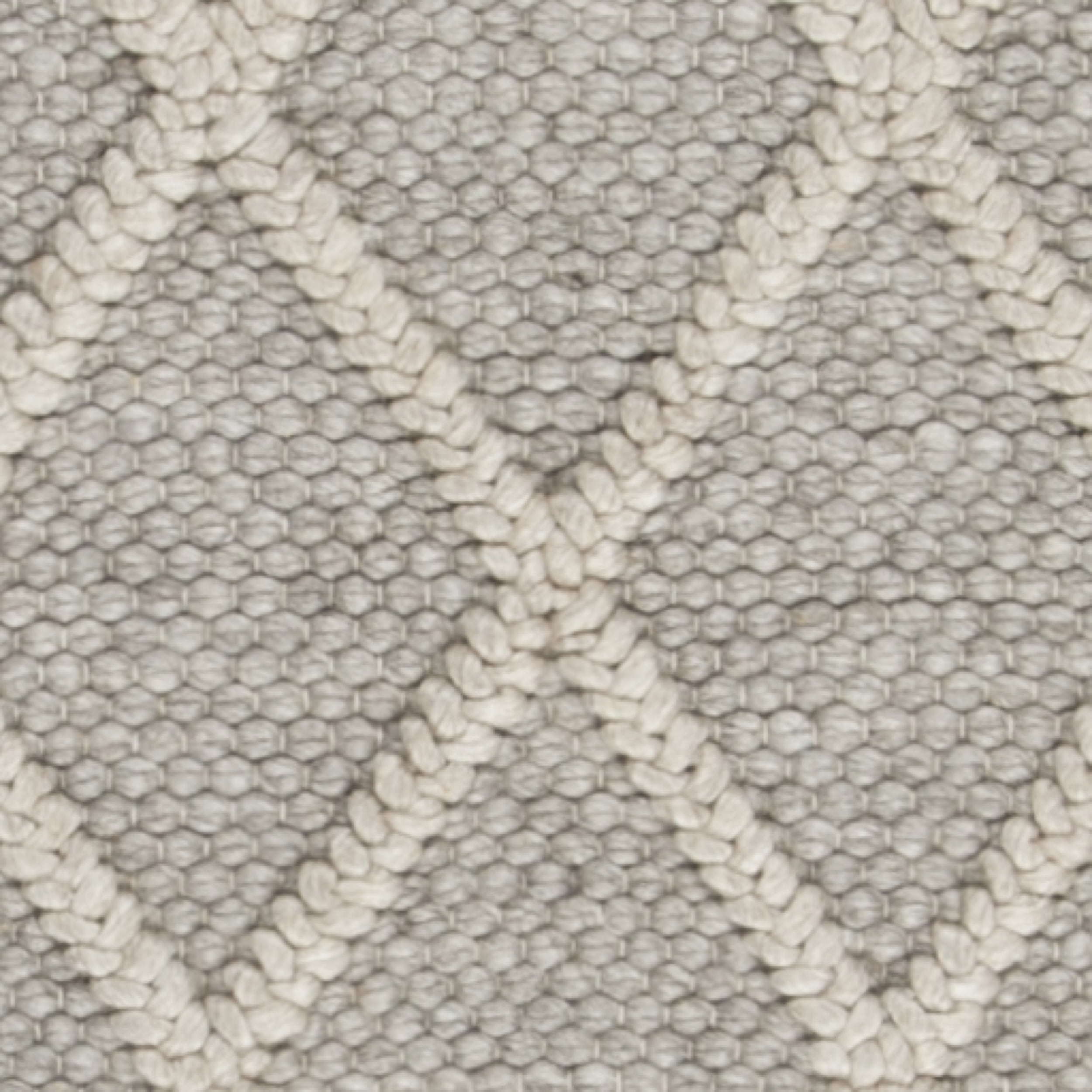 SAFAVIEH Natura Tracery Geometric Diamonds Wool Area Rug, Grey, 2' x 3'