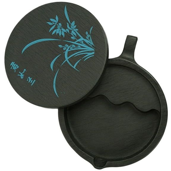 MLINS Inkslab Writing Quill Pen Decorative Inkwell Smooth Edges Inkwell Black