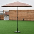 thumbnail image 4 of Costway 8,2' Hauteur Réglable Parasol Extérieur Marché Parasol Hêtre Tan, 4 of 9