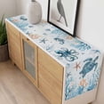 thumbnail image 4 of Blue Turtle Coastal Table Runner - 70 Inch Long, Kitchen Dining Table Runner Dresser Scarves, Octopus Summer Beach Coral Seahorse Farmhouse Decor for Coffee Tables Wedding Party Banquet, 4 of 8