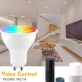 thumbnail image 2 of Bombilla LED Inteligente Tuya GU10 Regulable 5 W CA 200-240 V WIFI + Bluetooth Control de Aplicación Smart Life Funciona con Home 4 Piezas, 2 of 7