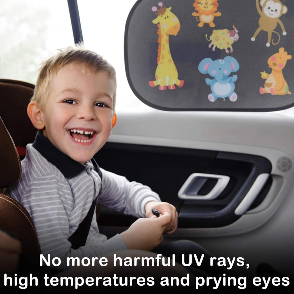 Protection UV Enfants Animaux Motifs MONCAP - 2 Pare-soleil Auto-adhésifs Pour Voiture Bébé (44x36 Cm) Avec Motifs Animaux - Protection UV Et Anti- soleil Protection UV Enfants Animaux Motifs MONCAP - 2 Pare-soleil Auto-adhésifs Pour Voiture Bébé (44x36 Cm) Avec Motifs Animaux - Protection UV Et Anti- soleil