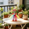 thumbnail image 4 of Dress up Set for Figurine Goose Statue Clothes with Skirt & Hat Mardi Gras Style Decorative Costumes Interchangeable Accessories, Pink, Ccwuwei, 4 of 8