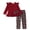 Red, variant on MAMAMI Toddler Girl Fall Winter Clothes Long Sleeve Ruffle Top Floral Pants 2 Piece Baby Girl Set Casual Daily Wear