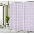 thumbnail image 5 of Ambesonne Polygons Shower Curtain, Monotone Striped Triangles, 69"Wx84"L, Lavender White, 5 of 5
