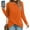 Orange, variant on Patlollav Womens Fall Winter T-Shirts Long Sleeve Tunic Tops Front Crewneck Blouse