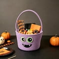 thumbnail image 2 of PLPPYFS Halloween Basket, Woven Cotton Rope Pumpkin Candy Basket, Cute Trick or Treat Bucket with Handle, Small Spooky Bins for Adults, Halloween Decoration Gift Bin Empty, 2 of 6