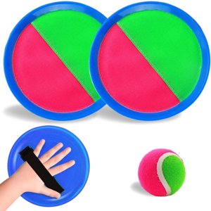 Toss and Catch Ball Game Set - 2 Discs & 1 Ball Toss and Catch Game Toys Outdoor Playground