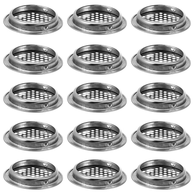 BESTYASH 15 Pcs Trou de Ventilation Rond en Acier Inoxydable pour Armoires et Garde-Robes avec Dissipation de Chaleur