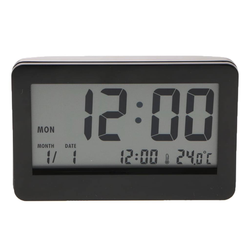 Details about   12/24 Desk Wall Alarm Clock Calendar Alarm Day Temperature Digital Number LCD US 