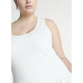 thumbnail image 3 of Scoop Women’s and Women's Plus Mixed Media Bubble Hem Midi Dress, Sizes XS-4X, 3 of 4