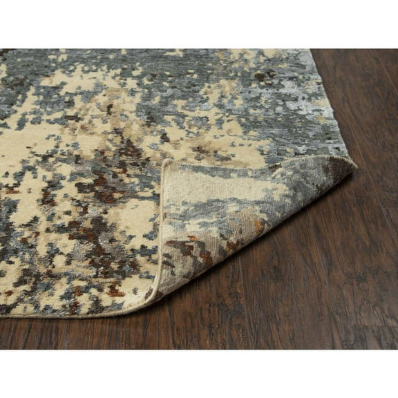 Alora Decor Noble 8' x 10' Abstract Beige/Gray/Gray/Rust/Blue Hand Knot Area Rug