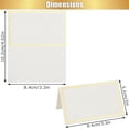 thumbnail image 2 of Woeilo 200 PCS Place Cards with Gold Foil Border, Paper Name Place Cards for Table Setting, Blank Table Tent Place Cards for Weddings, Banquets, Birthday Events, Dinner Parties and any, 2 of 5