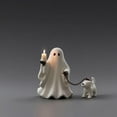 thumbnail image 3 of putnchl Ghosts And Puppy Candle Holder, Whimsical Halloween Statue, Ghosts Walking Dog Halloween Statue, Shelf, Table, Home Decor, 3 of 3