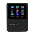thumbnail image 1 of Reproductor de música MP3 y MP4 portátil, delgado, liviano, con pantalla a color, HiFi, USB 2.0, botones cruzados, color negro, 1 of 13