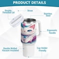 thumbnail image 4 of 40 Oz Car Handle Water Bottle Water Cup Water Bottle Water Jug Coffee Cup Travel Water Bottle Playful Cat, 4 of 8