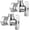 Pack of 2, variant on 1 Pack Angle Stop Valve,1/4 Turn Water Shut Off Valves,1/2" Nominal (5/8" OD) Compression Inlet x 3/8" OD Compression Outlet Shut-off Valve for Sink, Bathroom, Toilet, Kitchen, Laundry Plumbing