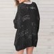 thumbnail image 5 of Suéter Cárdigan informal ahuecado para mujer, traje de vacaciones holgado de Color sólido de gran tamaño Kuymtek Negro T 3EG para Mujer, 5 of 6