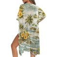 thumbnail image 5 of HELLHERO Casual Bathing Suit Cover Up for Beach Polyester Cardigan Long Kimono Swimsuit Cover Up Tropical Palm and Wave, 5 of 6
