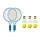 thumbnail image 1 of Raquetas de tenis para niños, juegos de bádminton, raqueta de tenis, juego de agarre cómodo, juguete Violeta Azul, 1 of 9