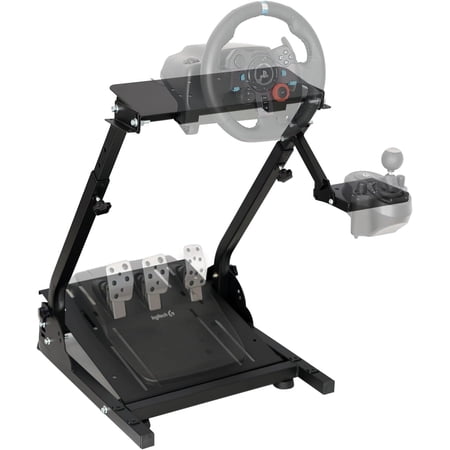 Racing Wheel Stand, Height Adjustable & Foldable Steering Wheal Stand Compatible with G25,G27,G29,G920 Gaming Cockpit