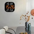 thumbnail image 3 of facefd Digital Wall Clock Temp Date Week Display Large Screen Adjustable Brightness Orange, 3 of 8