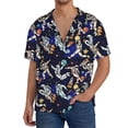 thumbnail image 3 of Gaeub Astronauts in sport Men's Lapel Short Sleeve Shirt, Relaxed Fit Shirt, Soft and Breathable for Outdoors Party Travel - Small, 3 of 7