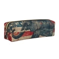 thumbnail image 1 of Easygdp Vintage American Flag Elephant para Estuche de Lápices de Cuero, Estuche de Papelería de Cuero, Estuche de Gran Capacidad con Cremallera, 1 of 7