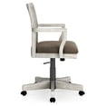 thumbnail image 3 of 23 Inch Swivel Home Office Chair, Slatted, Farmhouse Style, Antique White- Saltoro Sherpi, 3 of 6