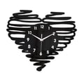 thumbnail image 2 of Reloj de pared con forma de corazón, números arábigos, 12 pulgadas, analógico, moderno, con movimiento silencioso. Negro, 2 of 9