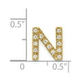 thumbnail image 4 of Real 14kt Yellow Gold Diamond Letter N Initial Charm Pendant; for Adults and Teens; for Women and Men, 4 of 4