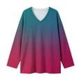 thumbnail image 4 of Bixock Plus Size Women Maternity Tops Long Sleeve Shirts V Neck Loose Casual Pregnant Blouse Soft Comfortable Daily Wear Maternity Clothings, 4 of 7